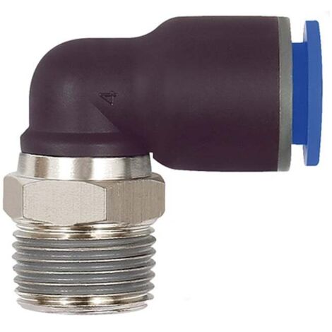 Riegler L-Steckverschraubung »Blaue Serie«, drehbar, R 3/8 außen, Ø 6 mm