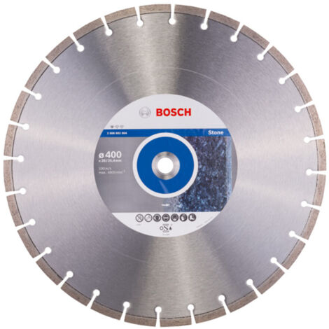 Bosch Diamanttrennscheibe Standard for Stone 400 x 20,00/25,40 x 3,2 x 10 mm