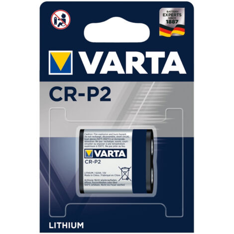 Varta Lithiumbatterie CR-P2 6V Blister 1 Einheit 34,5x19,5x35mm