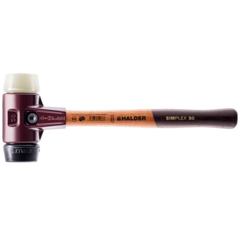 Halder Schonhammer mit Stahlgussgehäuse Ø 80mm Gummikomposition und Nylon