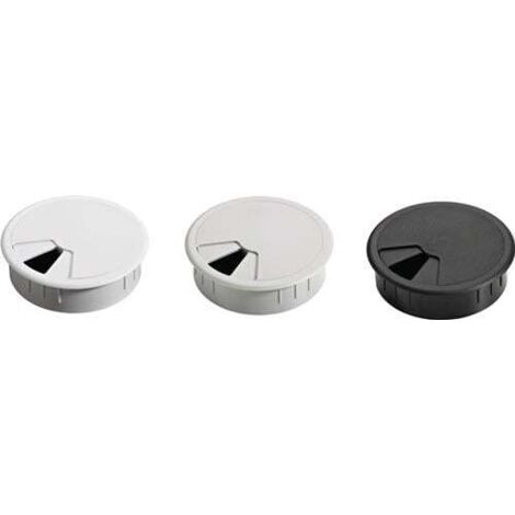 HETTICH 9131025 Kabeldurchführung Kunststoff Chrom matt Chrom Optik Einlass-Ø 8
