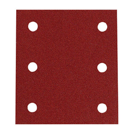 Makita – Schwingschleifpapier P33102 mit Klett – Körnung 80 – 102 mm x 115 mm – 10 Stück – Für Holz und Metall (1/5)
