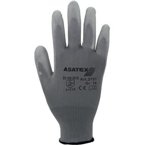 ASATEX 3701/10 Handschuhe Größe 10 grau EN 388 PSA-Kategorie II
