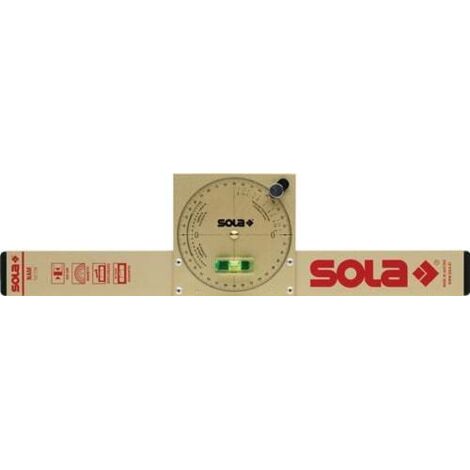 Sola Neigungs-Wasserwaage mit Magnet und Neigungsmesser Länge 500mm goldeloxiert (1/7)