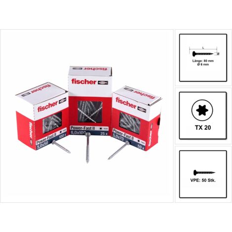 fischer Power-Fast II 3,5x35 PH blvz VG TX 200 200 Stk