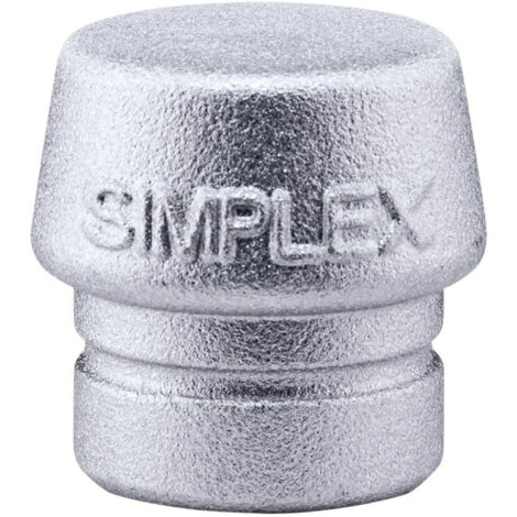Schonhammerkopf SIMPLEX Kopf-Ø 40mm Weichmetall silber hart HALDER