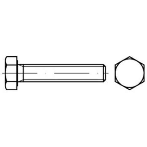 DIN 933/ISO 4017 Sechskantschraube VG M45x100 Stahl 8.8 blank