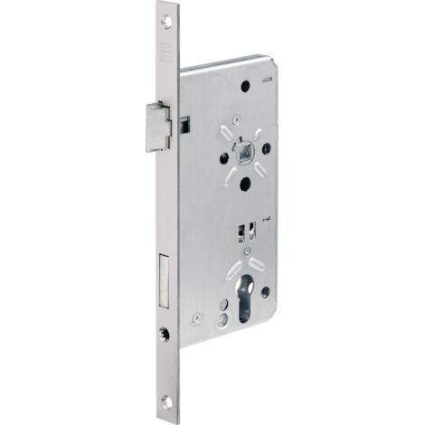 BKS Einsteckschloss für Haustür, Stulpbreite 20 mm, Dornmaß 65 mm, DIN Links, silber