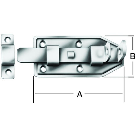 Vormann Türschlossriegel gerade verzinkt 100x45 mm