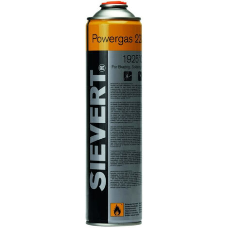 SIEVERT Schraubkartusche Powergas 2204 336 g 600 ml – Einweg-Gaskartusche mit selbstschließendem Ventil – Flammentemperatur 1925°C – 220483 (1/4)