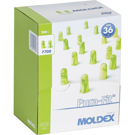 Moldex Gehörschutzstöpsel PuraFit 7700 1Paar/Beutel grün/gelb 200Paar/VE 100 Stk