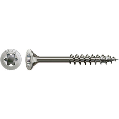 Spax Edelstahl 4,5 x 60 mm Senkkopf T-STAR plus Teilgewinde 4CUT Edelstahl rostfreiei A2 100 Stk