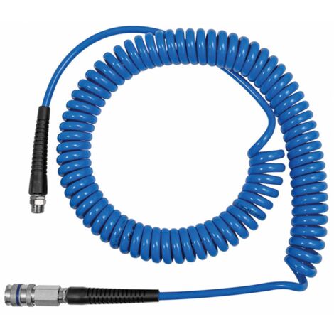 Riegler Spiralschlauch-Stahlkupplung-Set, PU, Schlauch-Durchmesser 12x8, 10,0 m, SP121000PUSSK