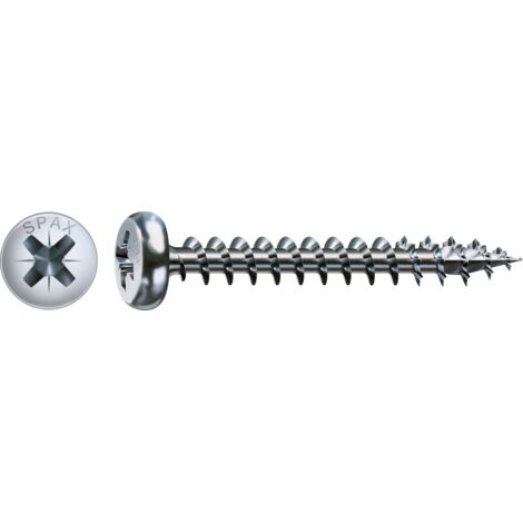 Spax Universalschraube 5 x 25 mm Halbrundkopf Kreuzschlitz Z Vollgewinde 4CUT WIROX A3J 500 Stk