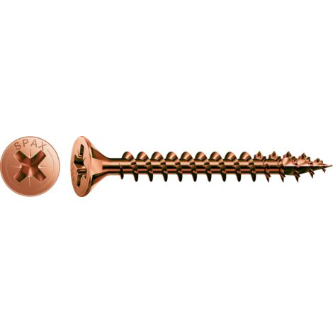 Spax Universalschraube 4 x 25 mm Senkkopf Kreuzschlitz Z Vollgewinde 4CUT Brüniert C1A 1000 Stk
