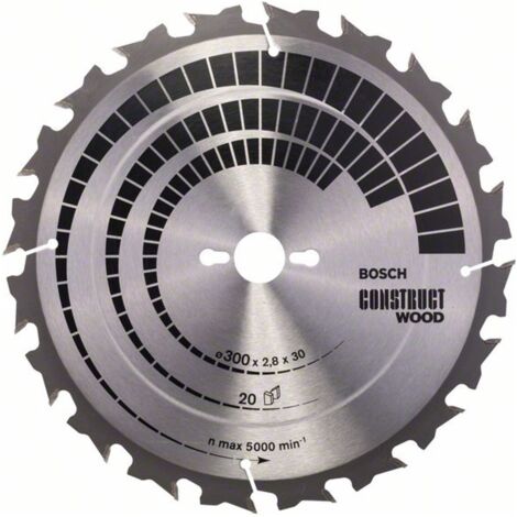 Bosch Kreissägeblatt Construct Wood 300 x 30 x 2,8 mm 20