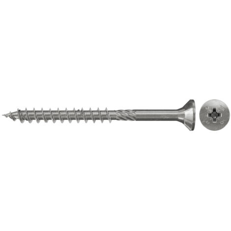Fischer 300x Power-Fast 4 x 35 Senkkopf nicht rostender Stahl A2 Teilgewinde Kreuzschlitz PZ - 657171