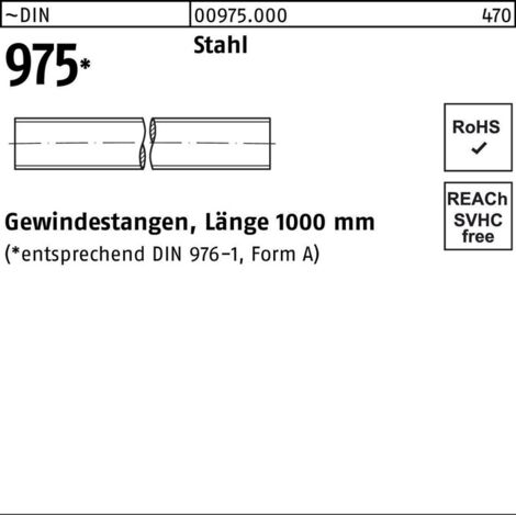 DIN 975 Gewindestange VG M14x1000 Stahl blank