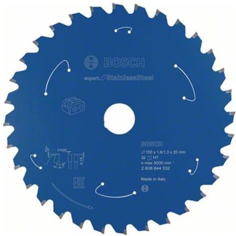 Bosch Kreissägeblatt Expert for Stainless Steel für Akku-Handkreissägen 150 x 1,6 x 20 32 Zähne - 2608644532