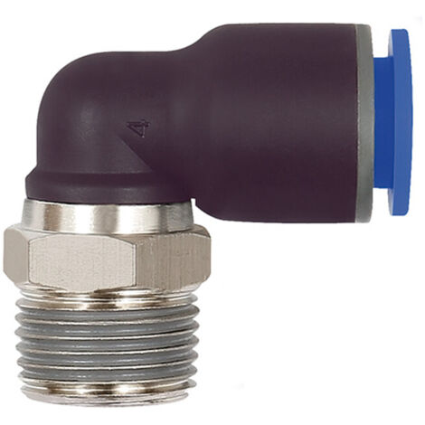 Riegler L-Steckverschraubung »Blaue Serie«, drehbar, R 3/8 außen, Ø 8 mm