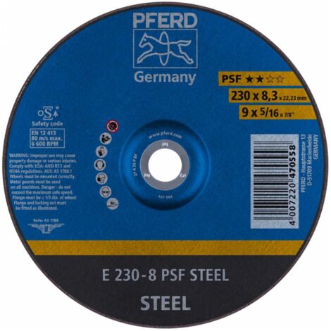 Schruppscheibe gekröpft A30PPS 230x8mm PFERD