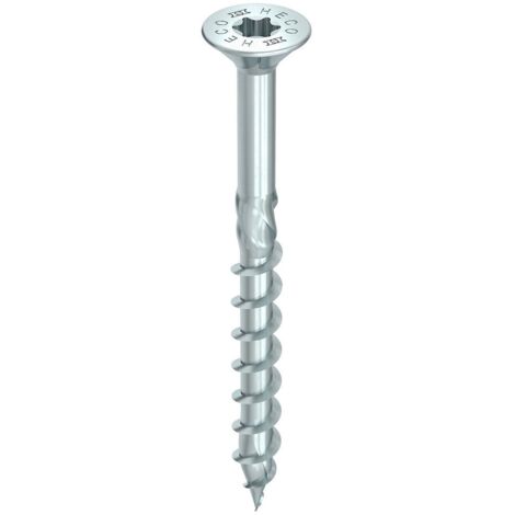HECO-Topix-Plus-Schraube - Ø8x420mm - Senkkopf mit Frästaschen - Teilgewinde - T40 - Packung mit 50 Stück - 61435