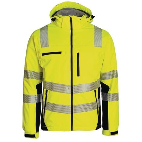 Winter-Warnschutzsoftshelljacke Gr.M gelb-schwarz ASATEX (1/3)