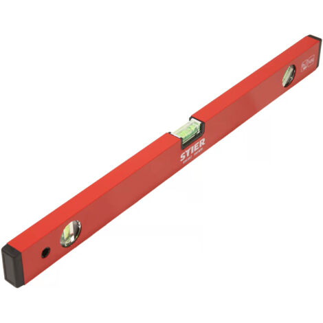 STIER Wasserwaage 60 cm Aluminium ± 1,0 mm/m drei Libellen (1/4)