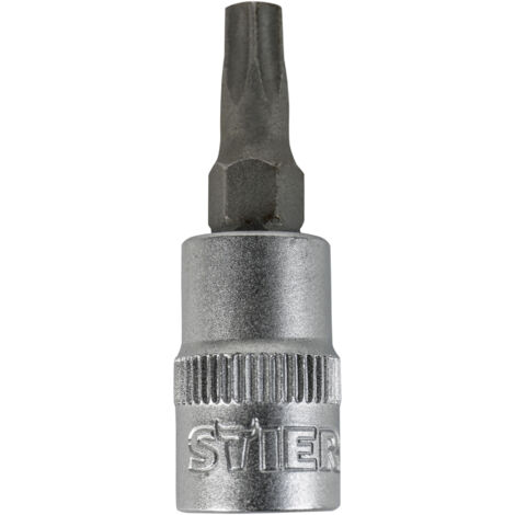 STIER Torx-Bit-Steckschlüsseleinsatz 1/4" mit Bohrung, TX 9 (1/3)