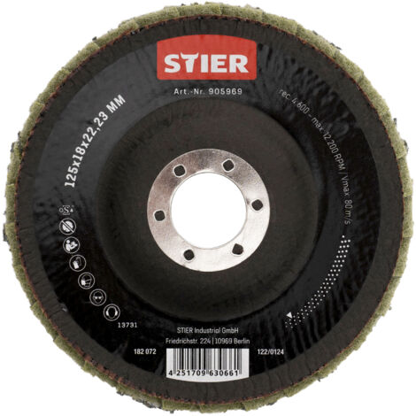 Reinigingsschijven, 125 mm, voor haakse slijper, CSD-schijf, 125 mm, grof voor metaal, roestvrij staal, staal, kleur oranje, grove slijpschijven, weefselschijf en roestverwijderaar voor Flex, 5 stuks