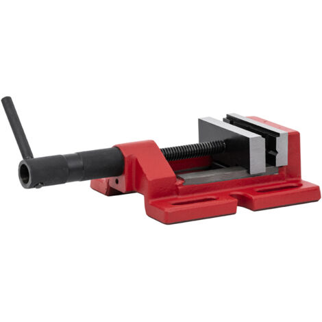STIER Maschinenschraubstock, Backen-B. 100 mm, Spann-W. 85 mm, V-Nut für Rundmaterialien, 1100 N Spannkraft, 4,3 kg