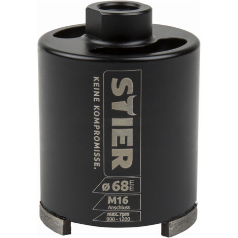 STIER Dosensenker Abrasiv DAS System, M16, 82 mm, Dosenbohrer, Bohrkrone für Steckdose, Kernbohrer