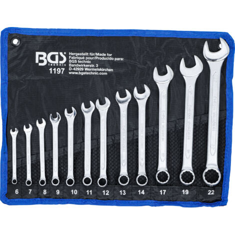 BGS Maul-Ringschlüssel-Satz 6-22 mm 12tlg. - 1197