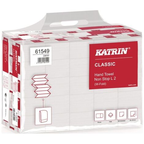 ELOS Falthandtuch Katrin Classic L 2 2-lagig weiß L240mm xB320ca.mm 3000 Tücher/KT - 615490
