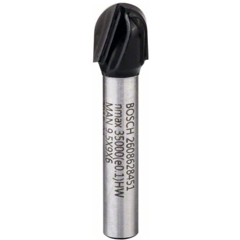 Bosch Hohlkehlfräser 6 mm R1 4,7 mm D 9,5 mm L 9,2 mm G 40 mm