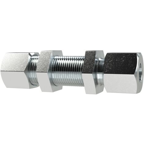 Riegler Gerade Schottverschraubung, Rohr-Außen-Ø 20 mm, Stahl verzinkt (1/3)