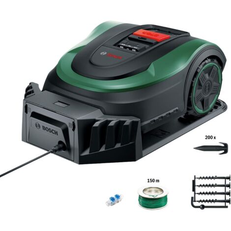 Bosch Rasenmäher Roboter Indego S 500 (mit 18V Akku, Ladestation enthalten, Schnittbreite 19 cm, für Rasenflächen bis 500 m²)