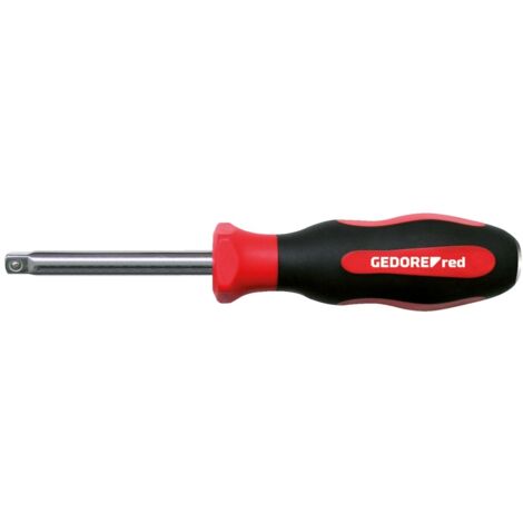 Gedore red Vierkant-Steckgriff, 1/4'' 6,3 mm Antrieb mit Innenvierkant im Griff, für Steckschlüsseleinsätze, R38950001 (1/5)