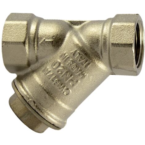 Riegler Schmutzfänger, Messing vernickelt, G 1/2, DN 15, MW 0,5 mm (1/3)