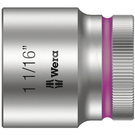 Douille Zyklop Wera 1/2" 14 Mm Rose - Pour Vis Et écrous Hexagonaux - Utilisation Manuelle Ou Machine (sans Chocs)