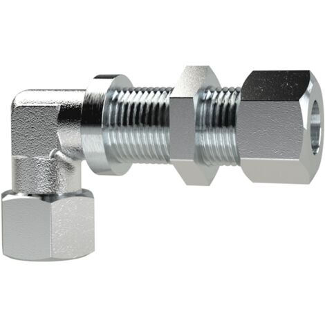Riegler Winkel-Schottverschraubung, Rohr-Außen-Ø 8 mm, Stahl verzinkt, WSV8SST (1/3)