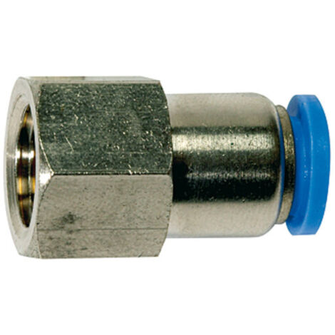 Riegler Gerade Steckverschraubung »Blaue Serie«, G 3/8 innen, Ø 6 mm