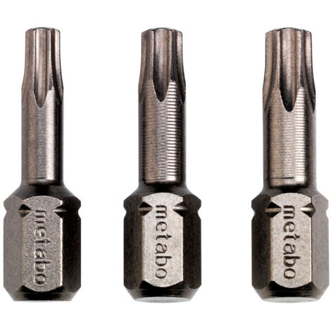 Metabo 3 Bits für Torx-Schrauben T15/ 20/ 25 Torsion (628539000)