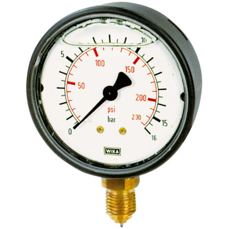 Riegler Glyzerinmanometer, Kunststoff, G 1/4 unten, -1 / +3,0 bar, Ø 63 (1/2)