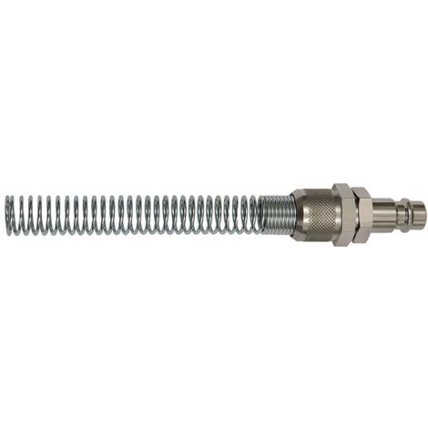 Riegler Nippel, NW 7,2 - NW 7,8, Stahl, für Schlauch 8x6, mit Knickschutz (1/2)