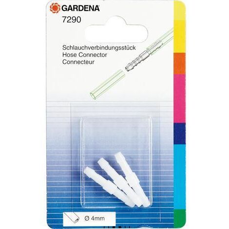GARDENA Schlauchverbindungsstück, für 4 mm Schläuche - Inhalt: 3 Stück (1/4)