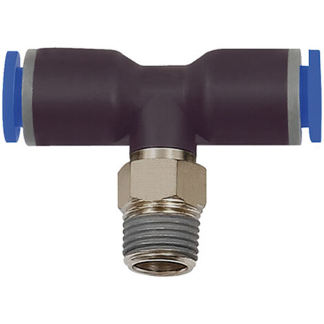 Riegler T-Steckverschraubung »Blaue Serie«, drehbar, R 3/8 außen Ø 6 mm (1/2)