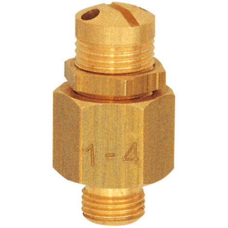 Riegler Mini-Abblasventil, Messing, G 1/8, Ansprechdruck 1,0 - 4,0 bar (1/4)