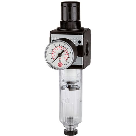 Riegler Filterregler »multifix«, PC-Behälter, BG 1, G 1/4, 0,1-3 bar, HA