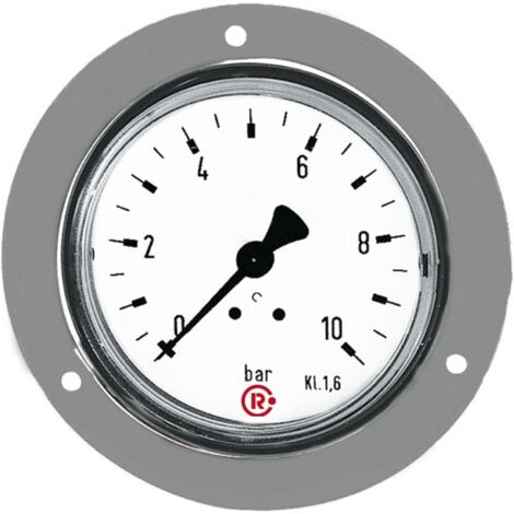 Riegler Standardmano., Frontring verchr., G 1/4 hinten, 0-10,0 bar, Ø 50 (1/2)